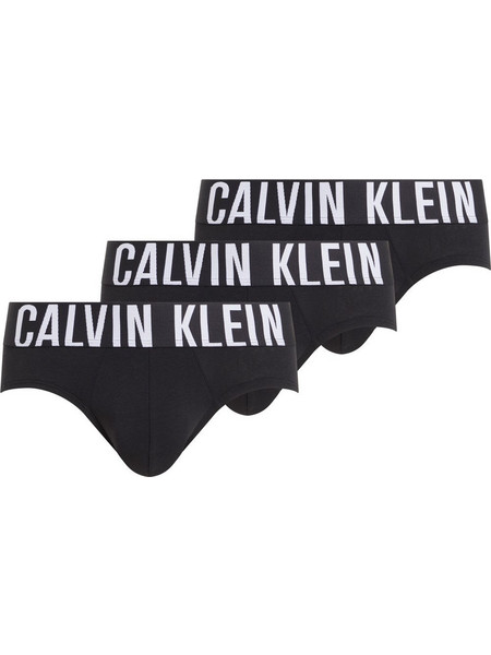 Calvin Klein Ανδρικά Σλιπ Βαμβακερά Μαύρα 3Pack 000NB3607A-UB1