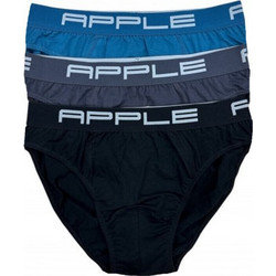 Apple Boxer Ανδρικά Σλιπ Βαμβακερά 3Pack Μπλέ/Ανθρακί/Μαύρο 0213965