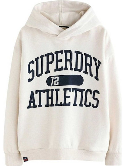 Superdry Παιδικό Φούτερ με Κουκούλα Μπεζ Μαύρο CI8431493