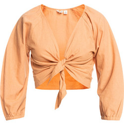 Roxy Ocean Tones Γυναικείο Καλοκαιρινό Crop Top Βαμβακερό Πορτοκαλί ERJWT03517-CJJ0