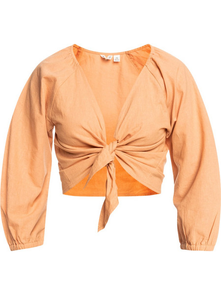 Roxy Ocean Tones Γυναικείο Καλοκαιρινό Crop Top Βαμβακερό Πορτοκαλί ERJWT03517-CJJ0