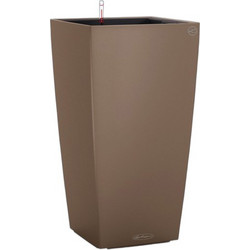 Lechuza Cubico Color 30 Αυτοποτιζόμενη Γλάστρα Εσωτερικού Χώρου Τετράγωνη Πλαστική Καφέ 29.5x29.5x56.5cm 13133