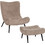 HomeMarkt Πολυθρόνα με Υποπόδιο Καφέ Brym HM10929.08