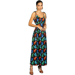 Chaton Maxi Καλοκαιρινό Βραδινό Φόρεμα Μαύρο 131-81850