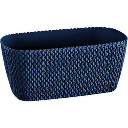 Prosperplast Splofy Case Γλάστρα Οβάλ Πλαστική Ανθρακί 39.7x18.5x14.5cm DSPC400-S433