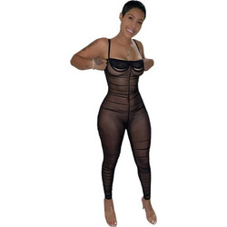 Kinksters Ολόσωμο Καλσόν See Through Μαύρο 6928048453715
