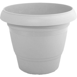 Miltoplast Geramica No 402 Γλάστρα Εξωτερικού Χώρου Στρογγυλή Πλαστική Γκρι 32x26cm