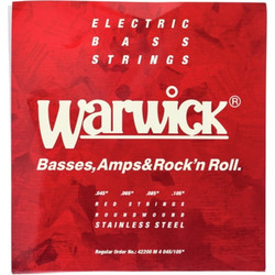 Warwick Red Label Σετ 4 Χορδές Ηλεκτρικού Μπάσου Stainless Steel 45-105" Medium Tension