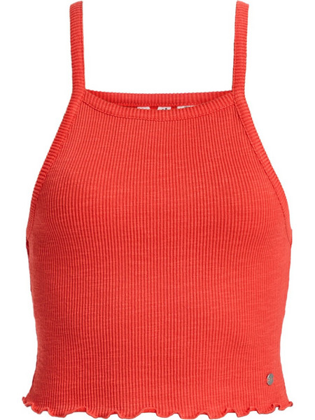 Roxy As I Am Γυναικείο Καλοκαιρινό Crop Top Ριπ Κοραλί ERJKT04278-RNN0