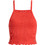 Roxy As I Am Γυναικείο Καλοκαιρινό Crop Top Ριπ Κοραλί ERJKT04278-RNN0