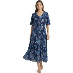 Anna Raxevsky Midi Καλοκαιρινό Βραδινό Φόρεμα Floral Navy Μπλε D26112