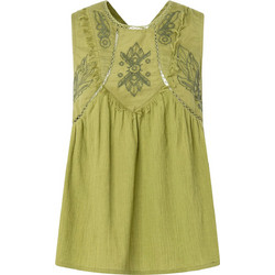 Pepe Jeans Lisle Γυναικείο Καλοκαιρινό Top Βαμβακερό Πράσινο PL304242-618