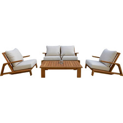 HomeMarkt Mirex Σετ Σαλόνι Κήπου Μασίφ Ξύλο 4τμχ Καφέ HM6521