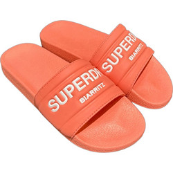 Superdry Γυναικείες Παντόφλες Καλοκαιρινές Ανατομικές Αντιολισθητικές Κολυμβητηρίου Πορτοκαλί WF310255A-2WS