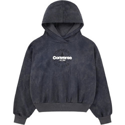 Converse Παιδικό Φούτερ με Κουκούλα Ανθρακί 4CJ838-GDA