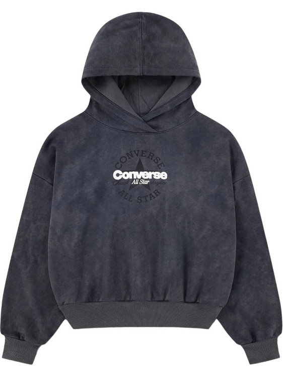 Converse Παιδικό Φούτερ με Κουκούλα Ανθρακί 4CJ838-GDA