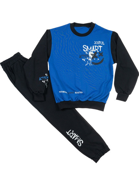 Smart Παιδικό Σετ Φόρμας Royal Blue Μαύρο 52225374