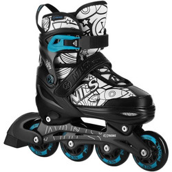 Nils Extreme NH10907 Inline Αυξομειούμενα Rollers Ενηλίκων Μαύρα Λευκά 16-25-068