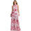 Enzzo Nya Maxi Καλοκαιρινό Φόρεμα για Γάμο / Βάπτιση Floral Ροζ 261341