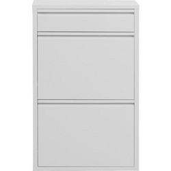 Kare Design Παπουτσοθήκη Μεταλλική Caruso 2 Plus Λευκή M50xΠ15xΥ81.7cm