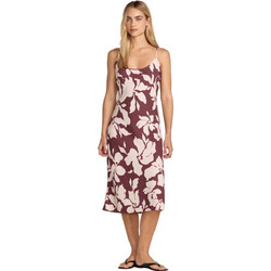 RVCA Let's Dance Midi Καλοκαιρινό Καθημερινό Φόρεμα Floral Σοκολατί 23B132511-TBR