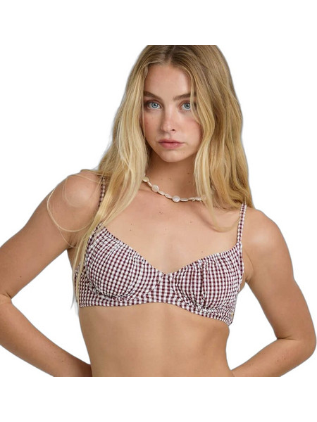 Billabong Mini Wave Check Bikini Top Μπορντό 24O151605-RDA