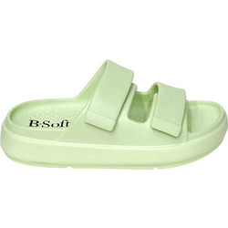 B-Soft Γυναικείες Παντόφλες Καλοκαιρινές Flatforms Ανατομικές Αντιολισθητικές Lime 216-25008