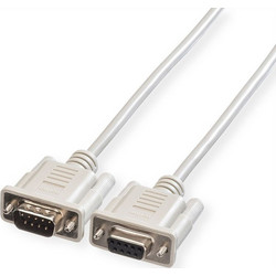 Roline 11.01.6290 Καλώδιο RS-232 DB9 Male to RS-232 DB9 Female 10m Grey
