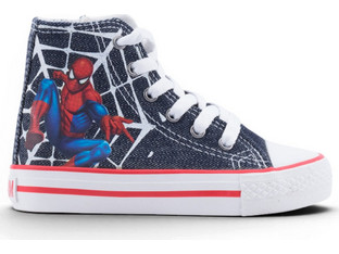Spider-Man Παιδικά Sneakers Μποτάκια Navy Μπλε Κόκκινα