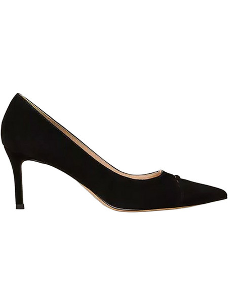 TWINSET Γόβες Suede με Τακούνι Στιλέτο Μαύρες 262TCP014
