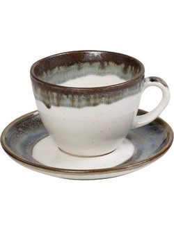 Espiel Reactive Green Essentials Φλιτζάνι Cappuccino Κεραμικό Λευκό 220ml OWP102K6