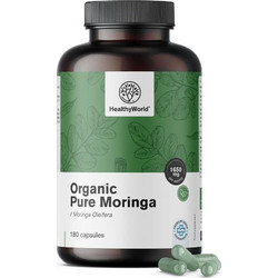 HealthyWorld Organic Pure Moringa 1650mg 180 Κάψουλες