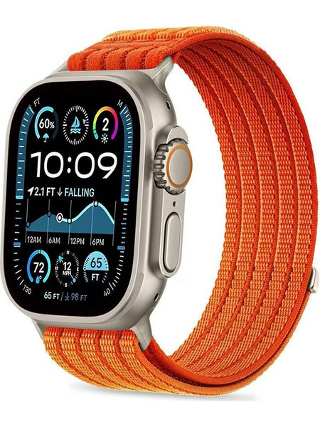 Tech-Protect Nylon Sport Λουράκι Υφασμάτινο Orange (Apple Watch 44 / 45 / 46 / 49mm)