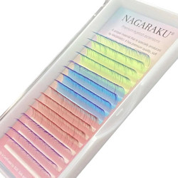Nagaraku Colored Βλεφαρίδες Τρίχα-Τρίχα Πολύχρωμες 0.07mm C 12mm 35624