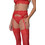 Milena By Paris Ζαρτιέρες με Δαντέλα See Through Κόκκινες 5418