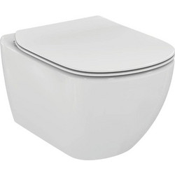 Ideal Standard Tesi Aquablade Λεκάνη Τουαλέτας Κρεμαστή χωρίς Καζανάκι με Κάλυμμα Slim Soft Close Λευκή T007901