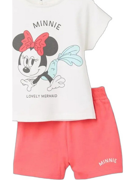 Zippy Minnie Mouse Βρεφικό Σετ για Κορίτσι Καλοκαιρινό Μπεζ Κοραλί 31078710038