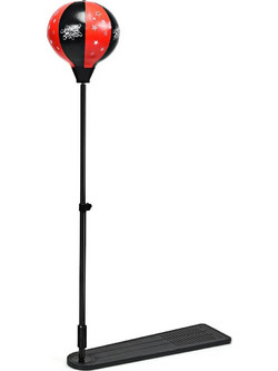 Costway Σάκος Μποξ Ταχύτητας Δαπέδου 19.7kg 130cm Μαύρος