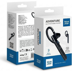 Blue Star Adventure Ακουστικό Bluetooth In Ear Black