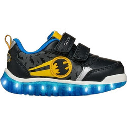 Geox Batman Παιδικά Sneakers με Φωτάκια Μαύρα Μπλε B665ZA000BCC0054