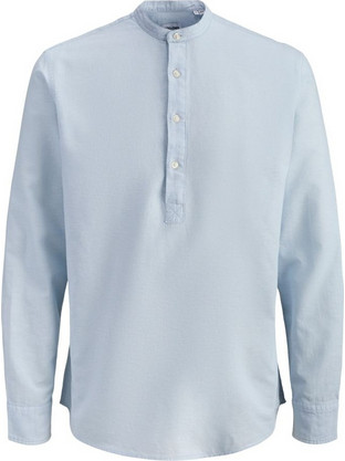 Jack & Jones Ανδρικό Πουκάμισο Λινό Μακρυμάνικο Κανονική Γραμμή Γαλάζιο 12288898