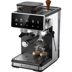 Amzchef CE-CM5560-SV Αυτόματη Μηχανή Espresso 1400W 20bar με Μύλο