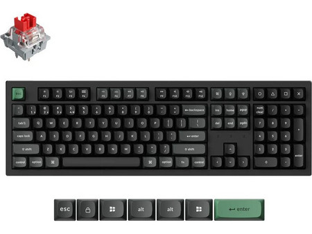 Keychron K10 Ultra 8K Ασύρματο Μηχανικό Gaming Πληκτρολόγιο με Keychron Apex Red Διακόπτες RGB Black