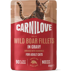 Carnilove Adult Grain Free with Wild Boar & Chamomile in Gravy 85gr