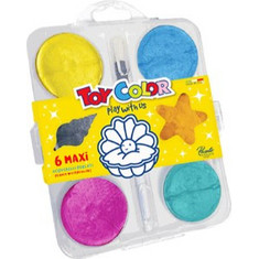 Toy Color Σετ Νερομπογιές με Πινέλο 6 Χρώματα 220.007940