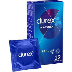 Durex Natural Προφυλακτικά με Λιπαντικό 12τμχ