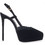 Lara Conte Γόβες Suede Slingback με Τακούνι Στιλέτο με Φιάπα Μαύρες X457A0166-016