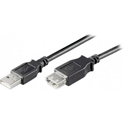Goobay 68622 Καλώδιο USB-A Male 2.0 to USB-A Female 0.3m Black