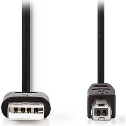 Nedis CCGL60101BK20 Καλώδιο USB-A Male 2.0 to USB-B Male 2m Black