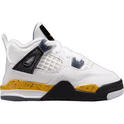Jordan Air Jordan Retro Παιδικά Sneakers Λευκά Μαύρα Κίτρινα BQ7670-102